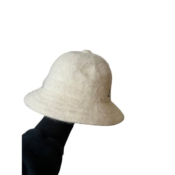 NWT Kangol White Cream Angora Bucket Hat Size S - Picture 3 of 5